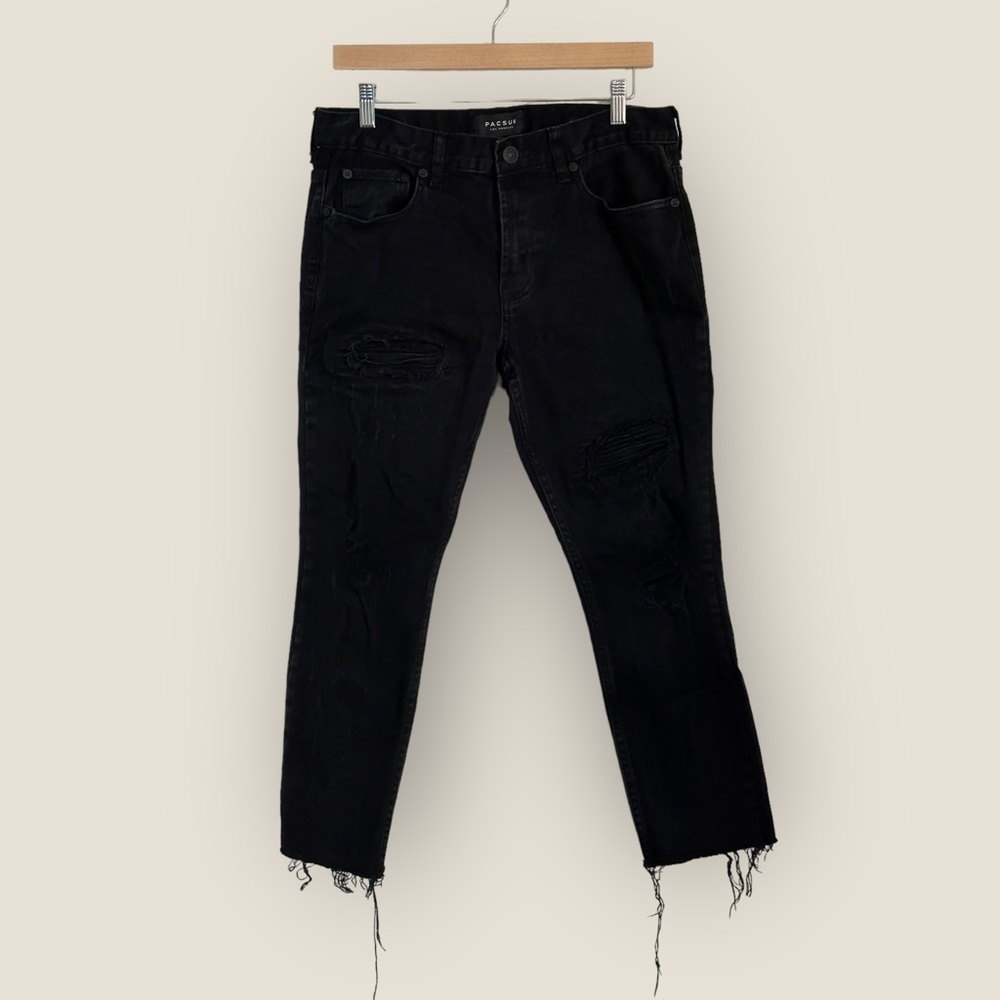Pacsun Skinny Comfort Stretch Distressed 5-Pocket Jeans (32x32)
